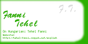 fanni tehel business card